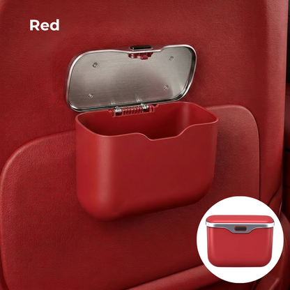 Car Trash Can with Lid – Hanging Storage Bin for Car Interior
