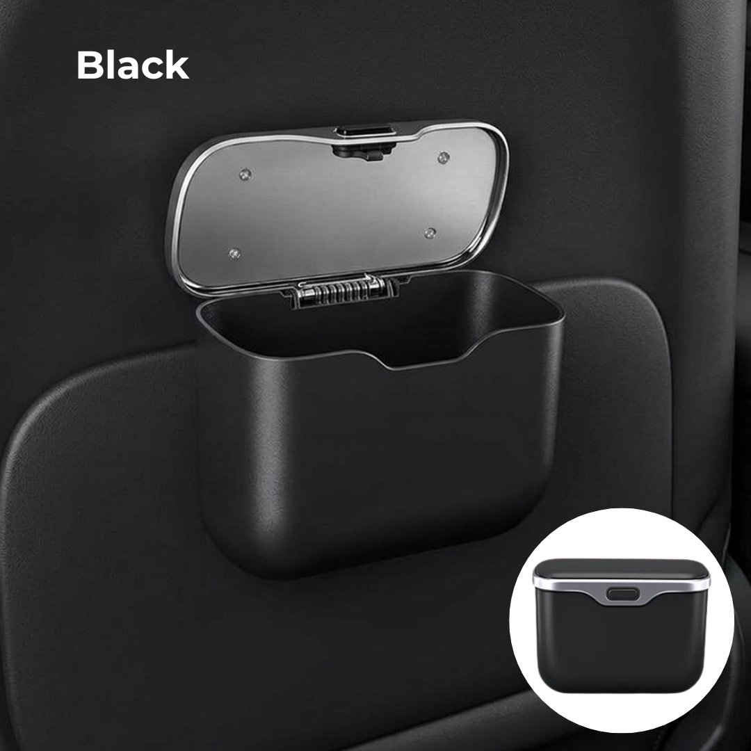Car Trash Can with Lid – Hanging Storage Bin for Car Interior