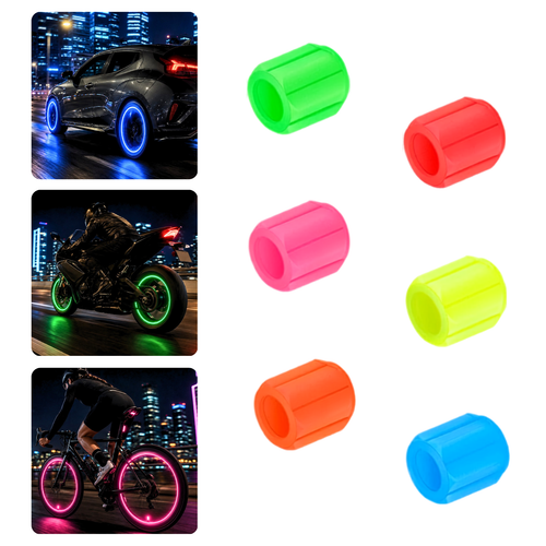 Universal Glow-in-the-Dark Tire Valve Caps