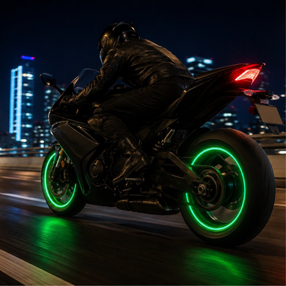 Universal Glow-in-the-Dark Tire Valve Caps
