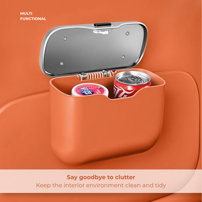 Car Trash Can with Lid – Hanging Storage Bin for Car Interior