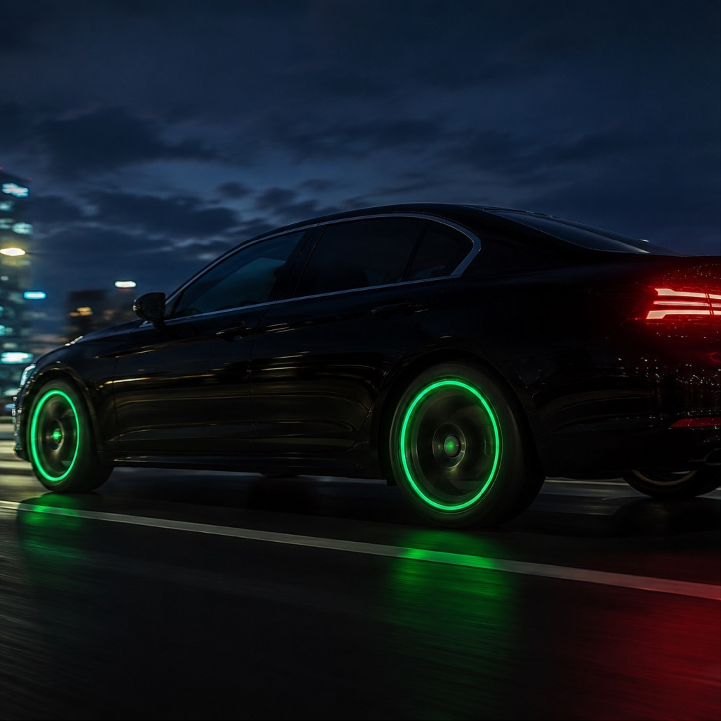 Universal Glow-in-the-Dark Tire Valve Caps