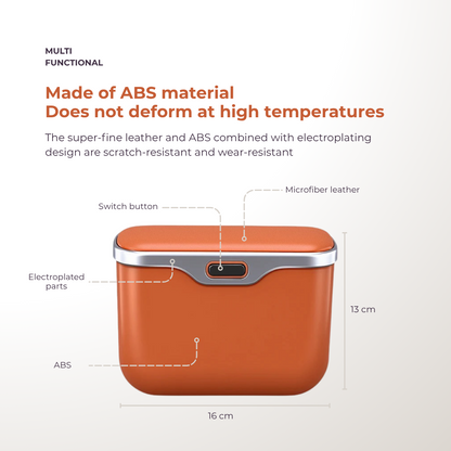 Car Trash Can with Lid – Hanging Storage Bin for Car Interior