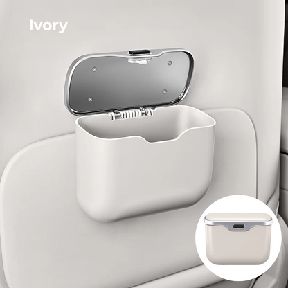 Car Trash Can with Lid – Hanging Storage Bin for Car Interior