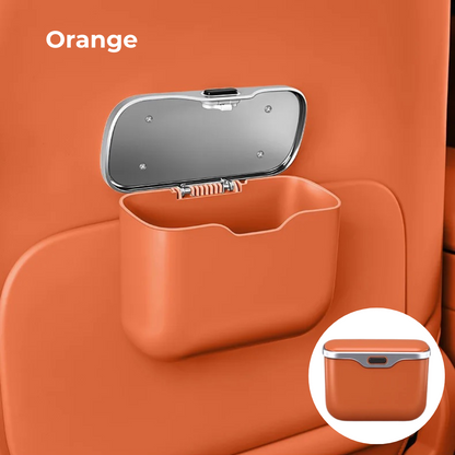 Car Trash Can with Lid – Hanging Storage Bin for Car Interior