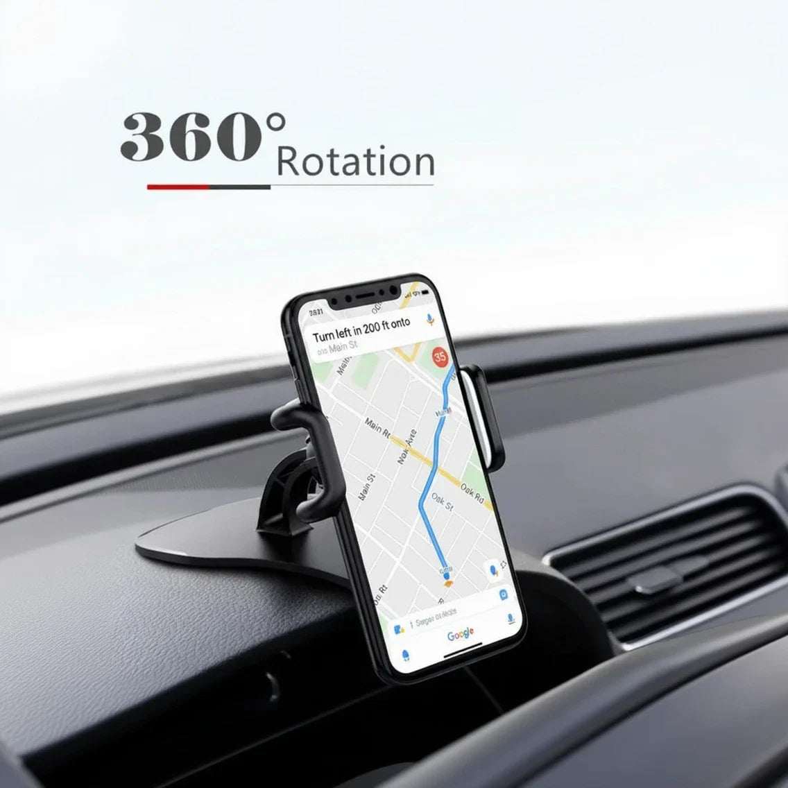 360° Car Phone Holder – Dashboard Mount