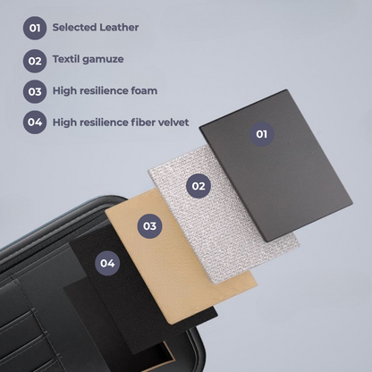 Car Sun Visor Organizer – Leather Storage Pocket for Essentials
