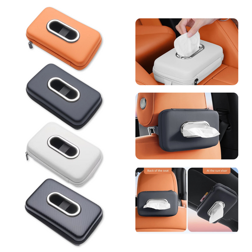 Car Tissue Box Holder – Multifunctional Sun Visor & Armrest Storage