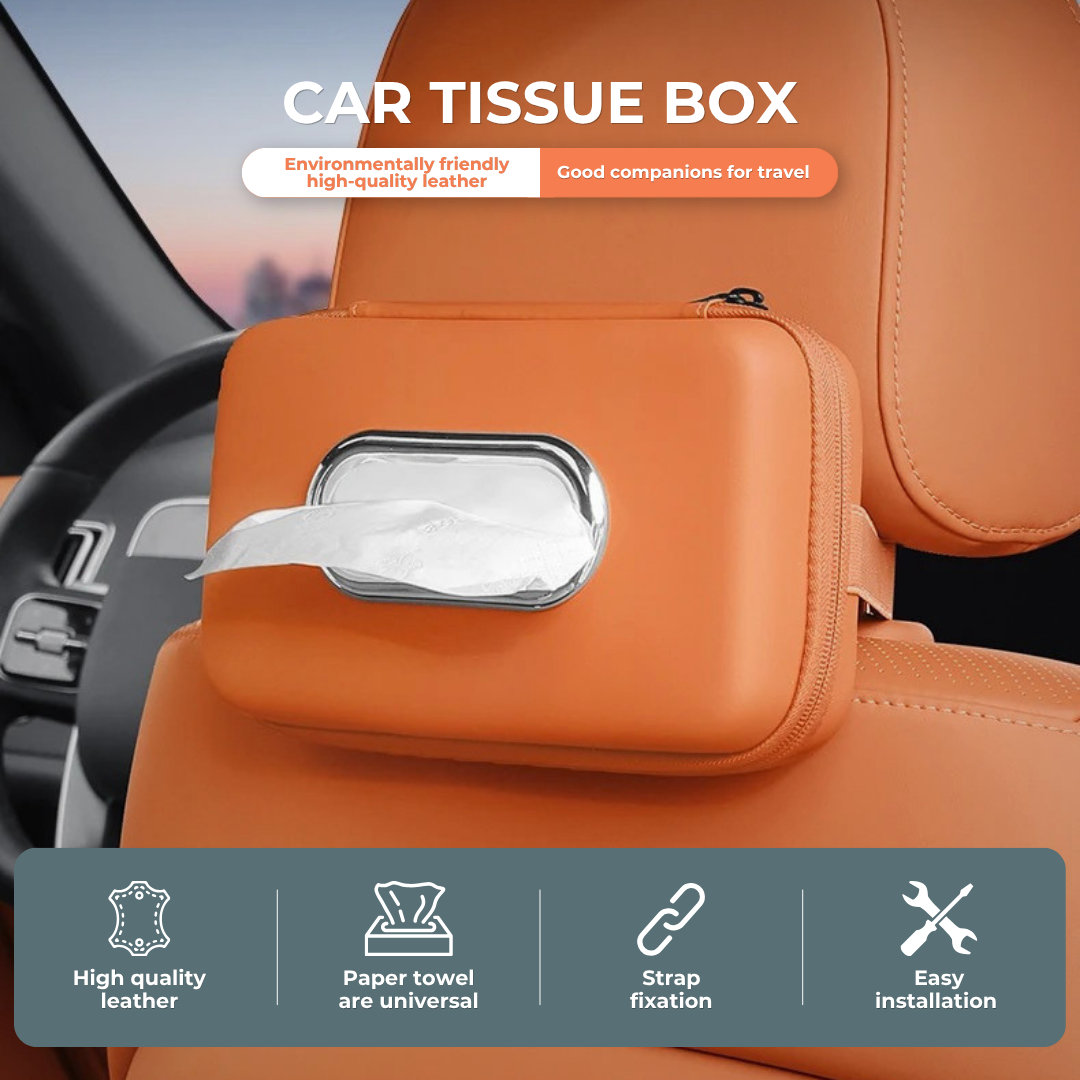 Car Tissue Box Holder – Multifunctional Sun Visor & Armrest Storage