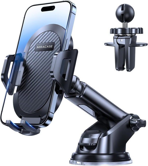 Car Phone Holder Mount 360° Rotation Suction Cup Universal Dashboard Stand Auto Windshield Phone Bracket for Support All Phones