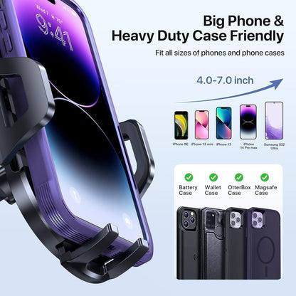 Car Phone Holder Mount 360° Rotation Suction Cup Universal Dashboard Stand Auto Windshield Phone Bracket for Support All Phones