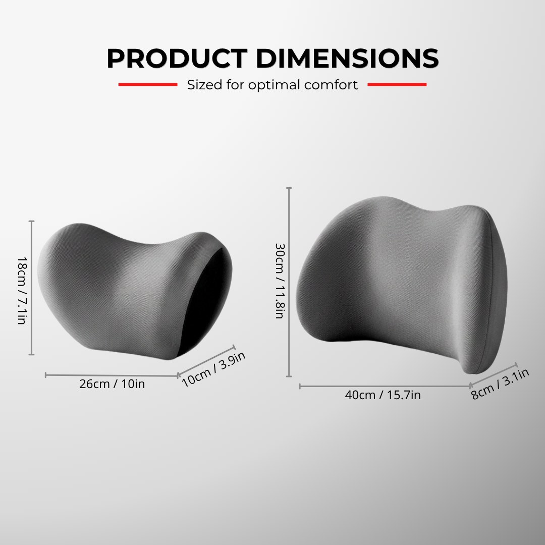 Premium Memory Foam Car Support Cushion