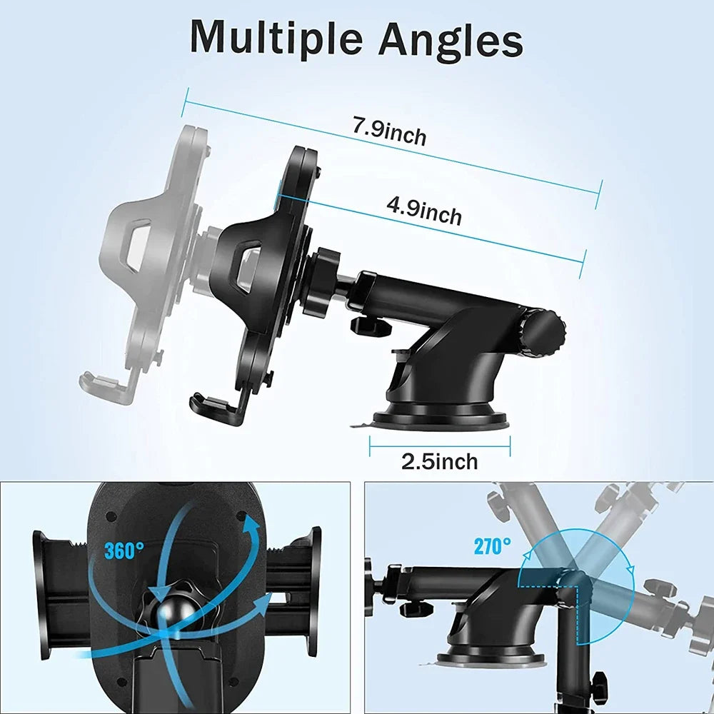 Long Arm Car Phone Mount – Suction Cup Holder