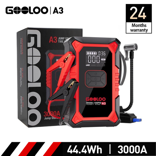 GOOLOO A3 Portable Jump Starter & Air Compressor 3000A