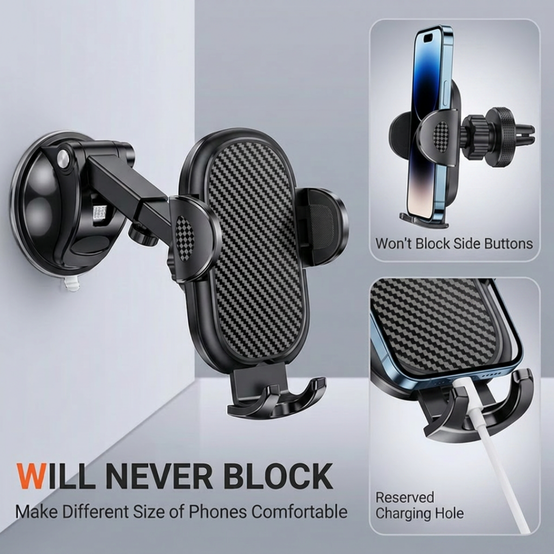 Long Arm Car Phone Mount – Suction Cup Holder