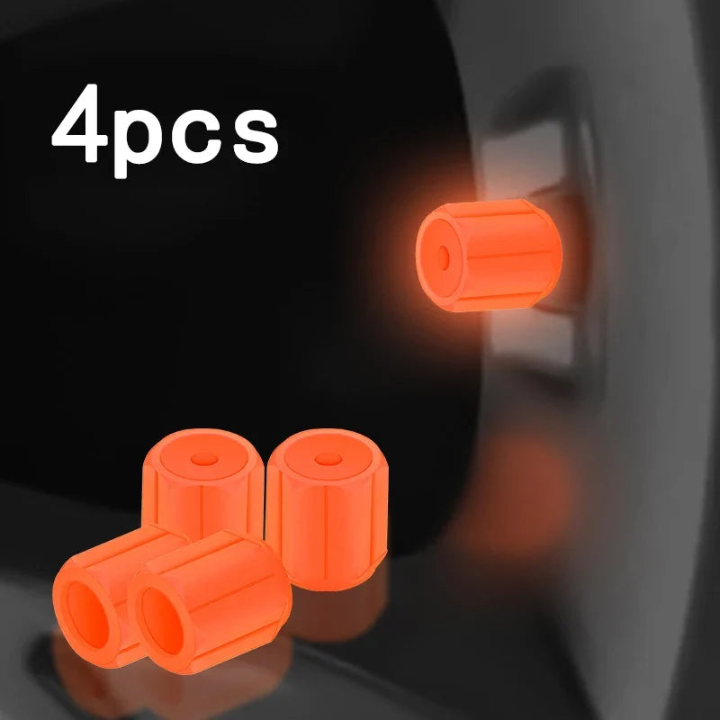 Universal Glow-in-the-Dark Tire Valve Caps