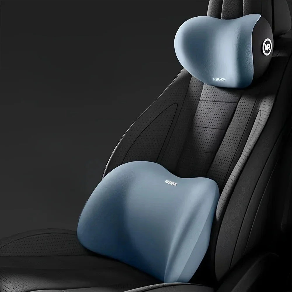 Ergonomic Car Neck & Lumbar Support Cushion Set