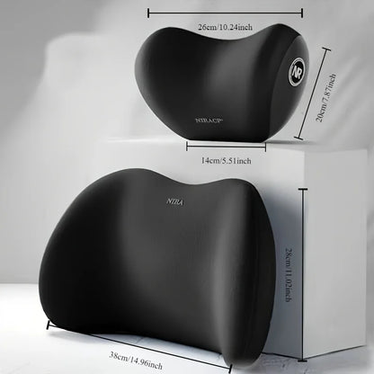 Ergonomic Car Neck & Lumbar Support Cushion Set