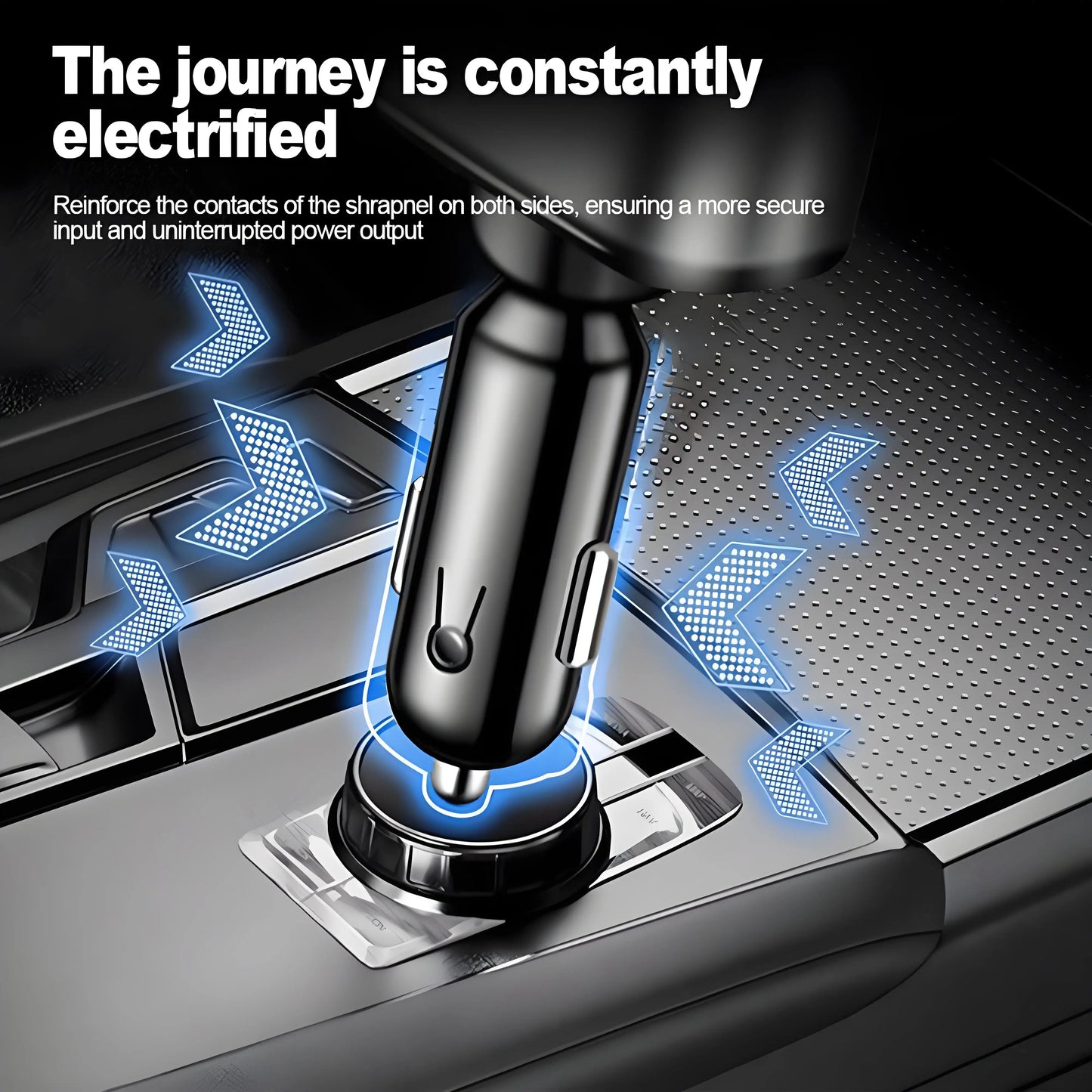 120W Fast Car Charger with Retractable Cable & Starlight LED