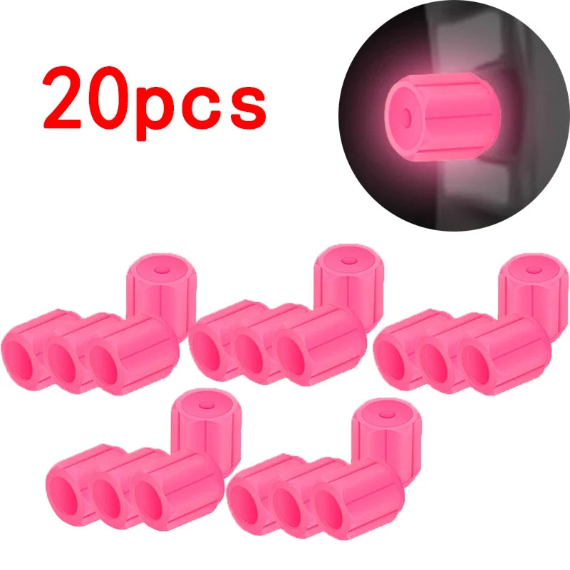 Universal Glow-in-the-Dark Tire Valve Caps