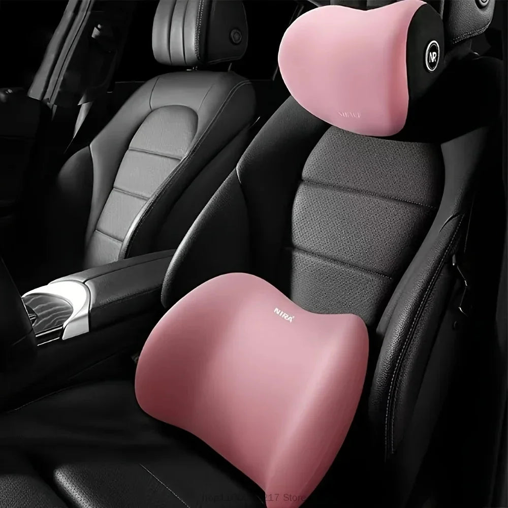 Ergonomic Car Neck & Lumbar Support Cushion Set