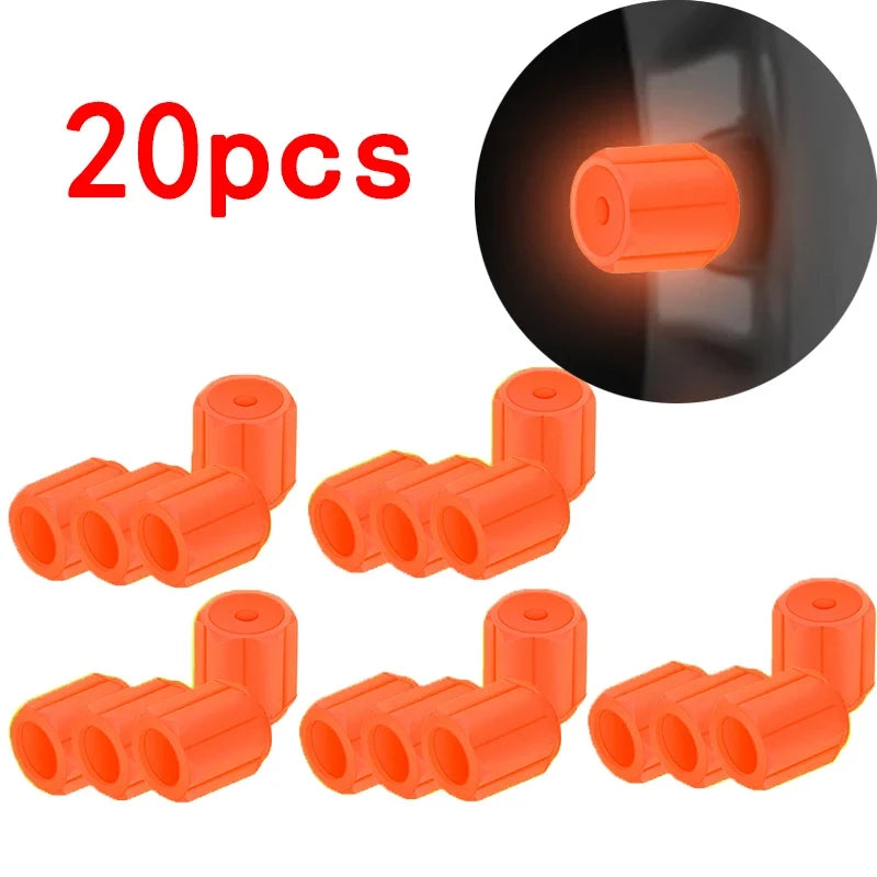 Universal Glow-in-the-Dark Tire Valve Caps