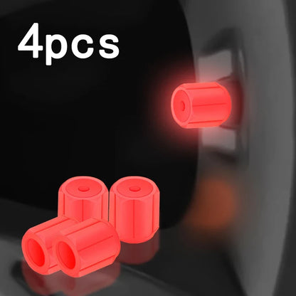 Universal Glow-in-the-Dark Tire Valve Caps