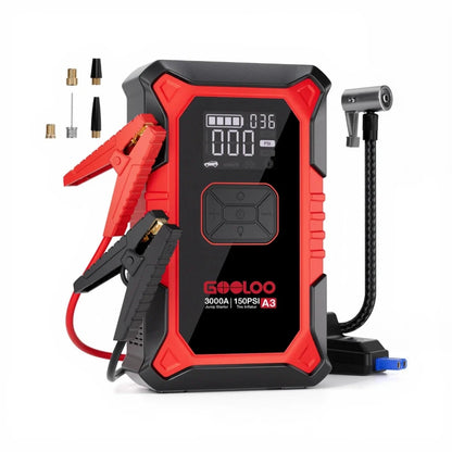 GOOLOO A3 Portable Jump Starter & Air Compressor 3000A