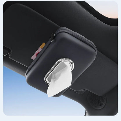 Car Tissue Box Holder – Multifunctional Sun Visor & Armrest Storage