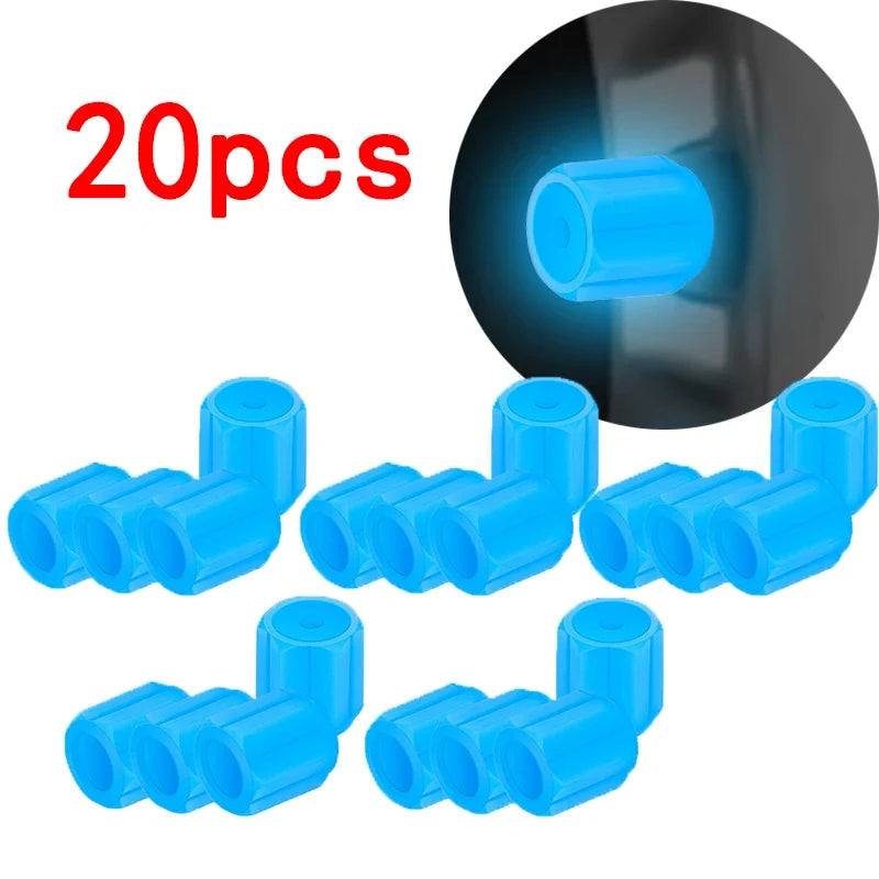 Universal Glow-in-the-Dark Tire Valve Caps