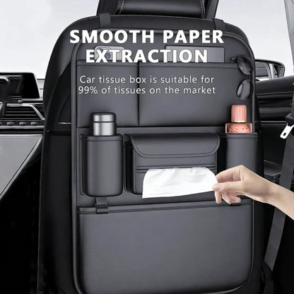 Car Seat Back Organizer – 6-Pocket Waterproof Storage Bag
