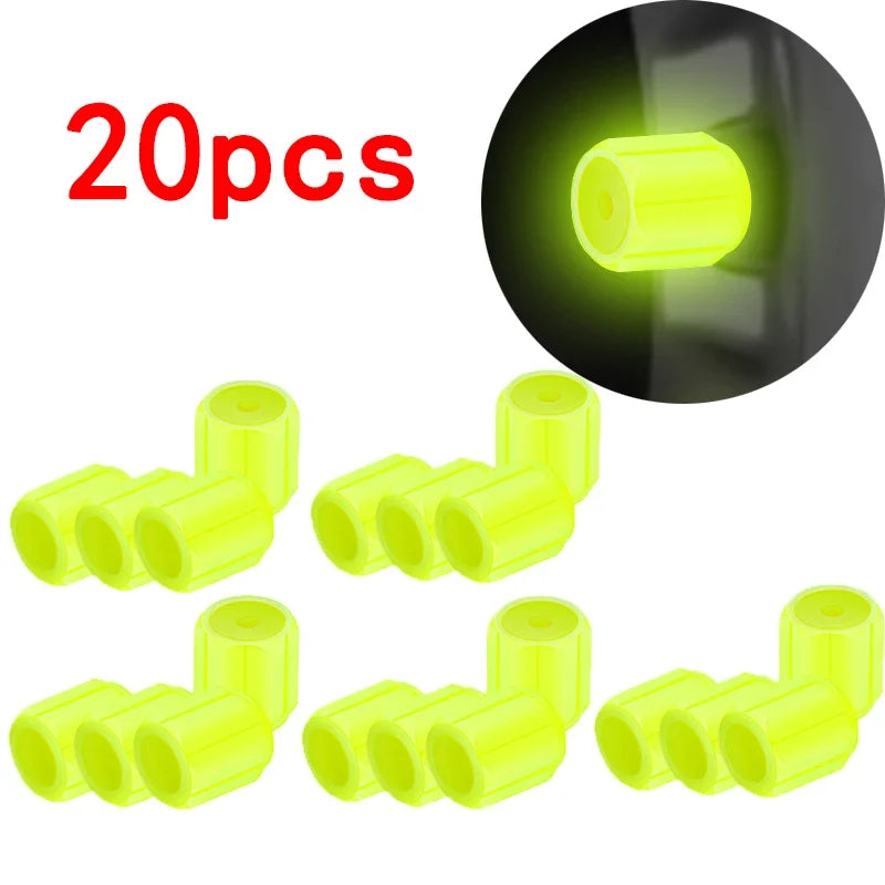 Universal Glow-in-the-Dark Tire Valve Caps
