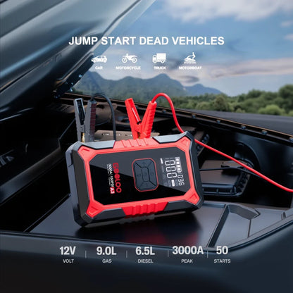 GOOLOO A3 Portable Jump Starter & Air Compressor 3000A