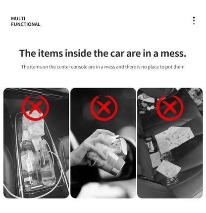 Car Trash Can with Lid – Hanging Storage Bin for Car Interior