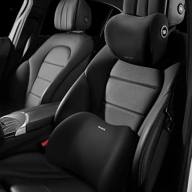Ergonomic Car Neck & Lumbar Support Cushion Set