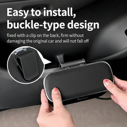 Car Trash Can with Lid – Hanging Storage Bin for Car Interior