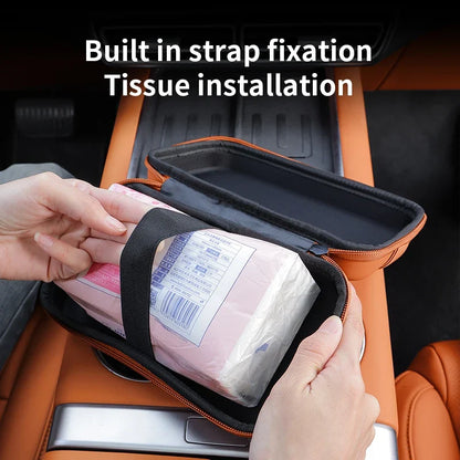 Car Tissue Box Holder – Multifunctional Sun Visor & Armrest Storage