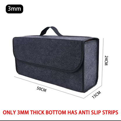 Felt Car Trunk Organizer – Large Anti-Slip Storage Box