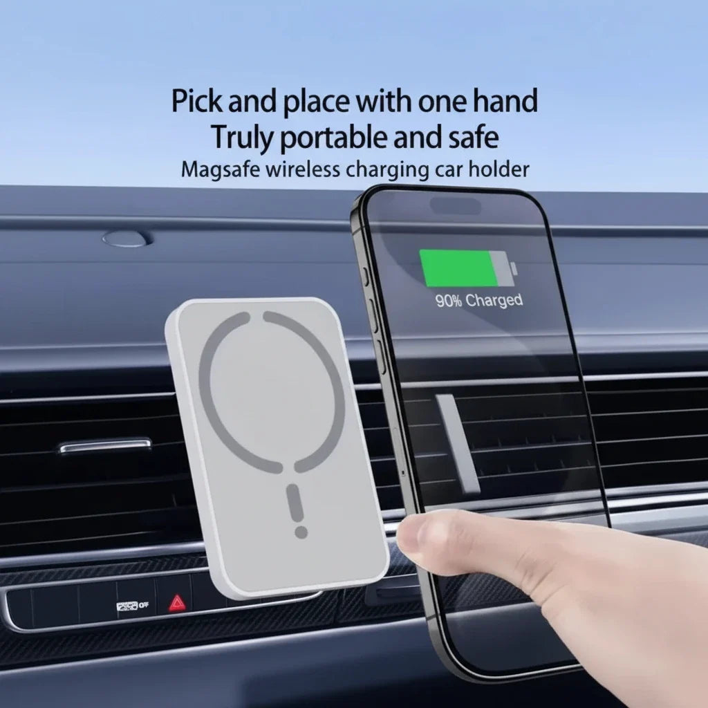 MagSafe Car Phone Holder – 15W Wireless Charging