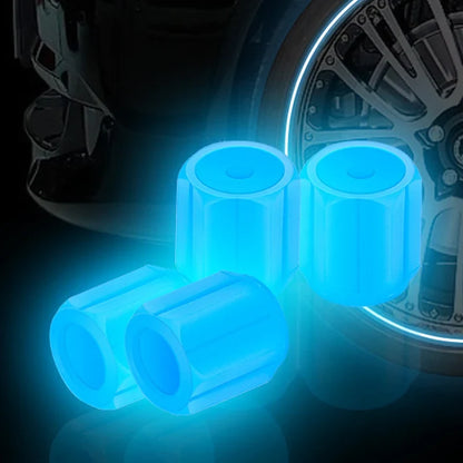 Universal Glow-in-the-Dark Tire Valve Caps