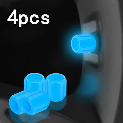 Universal Glow-in-the-Dark Tire Valve Caps