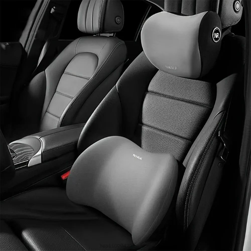 Ergonomic Car Neck & Lumbar Support Cushion Set
