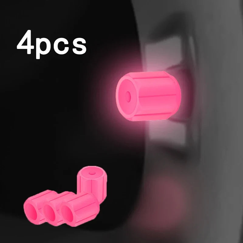 Universal Glow-in-the-Dark Tire Valve Caps