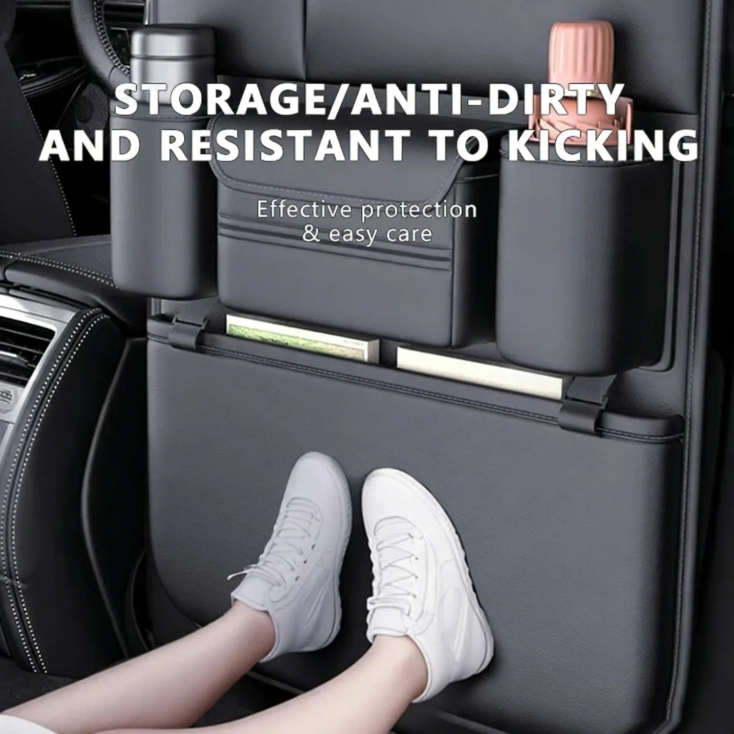 Car Seat Back Organizer – 6-Pocket Waterproof Storage Bag