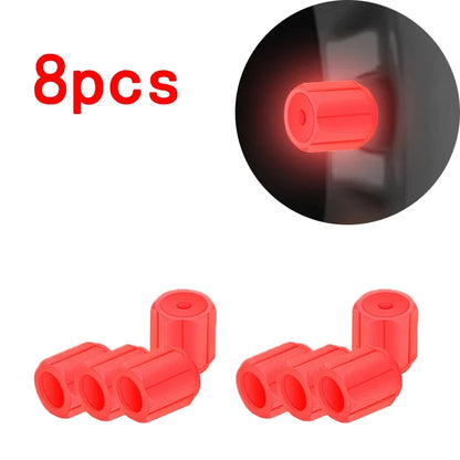 Universal Glow-in-the-Dark Tire Valve Caps