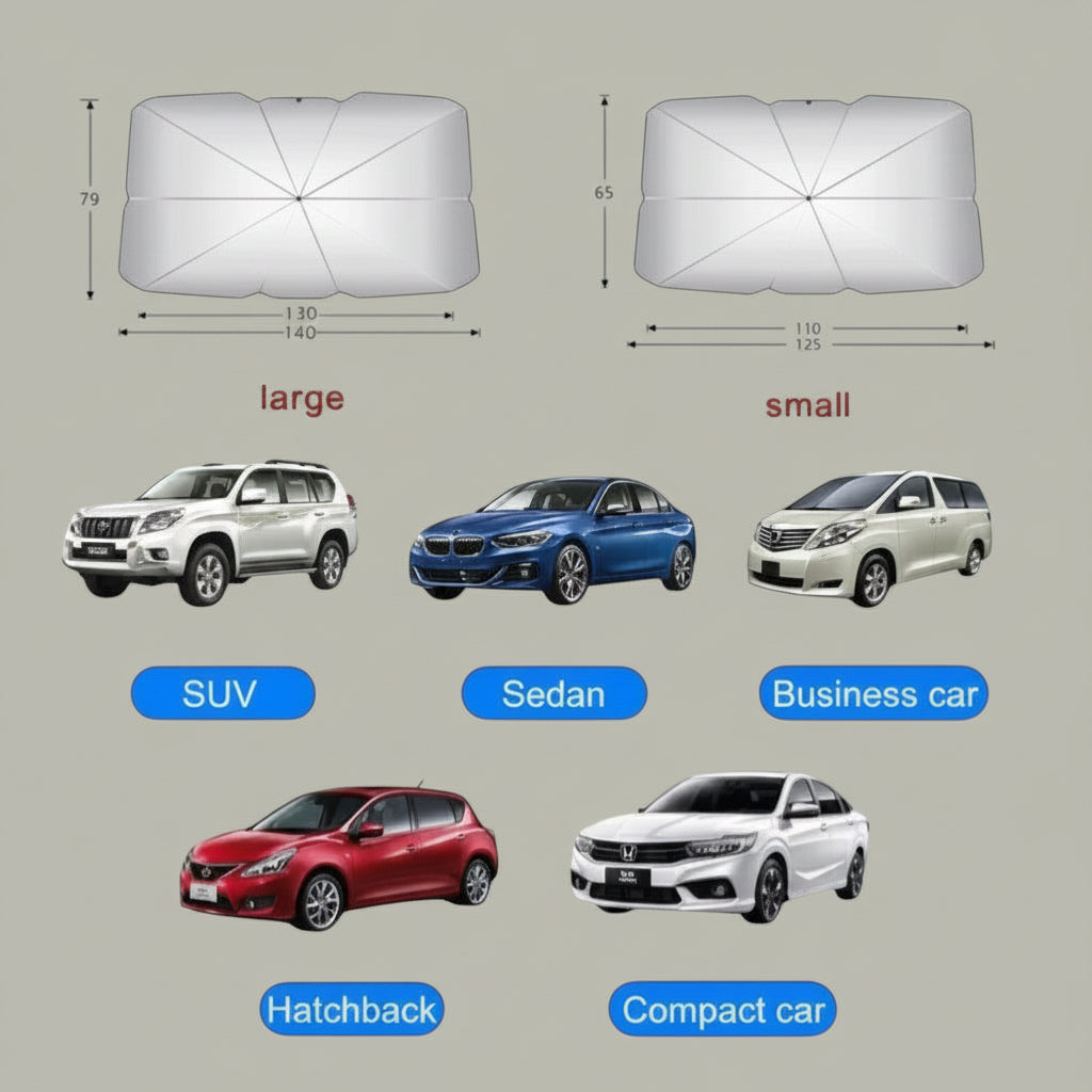 Foldable Car Windshield Sunshade – UV Protection